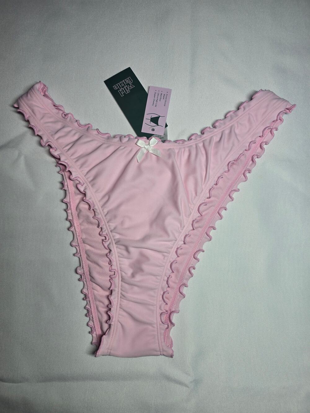 Wild Fable Women's Pink Ruffle Trim Bikini Panty